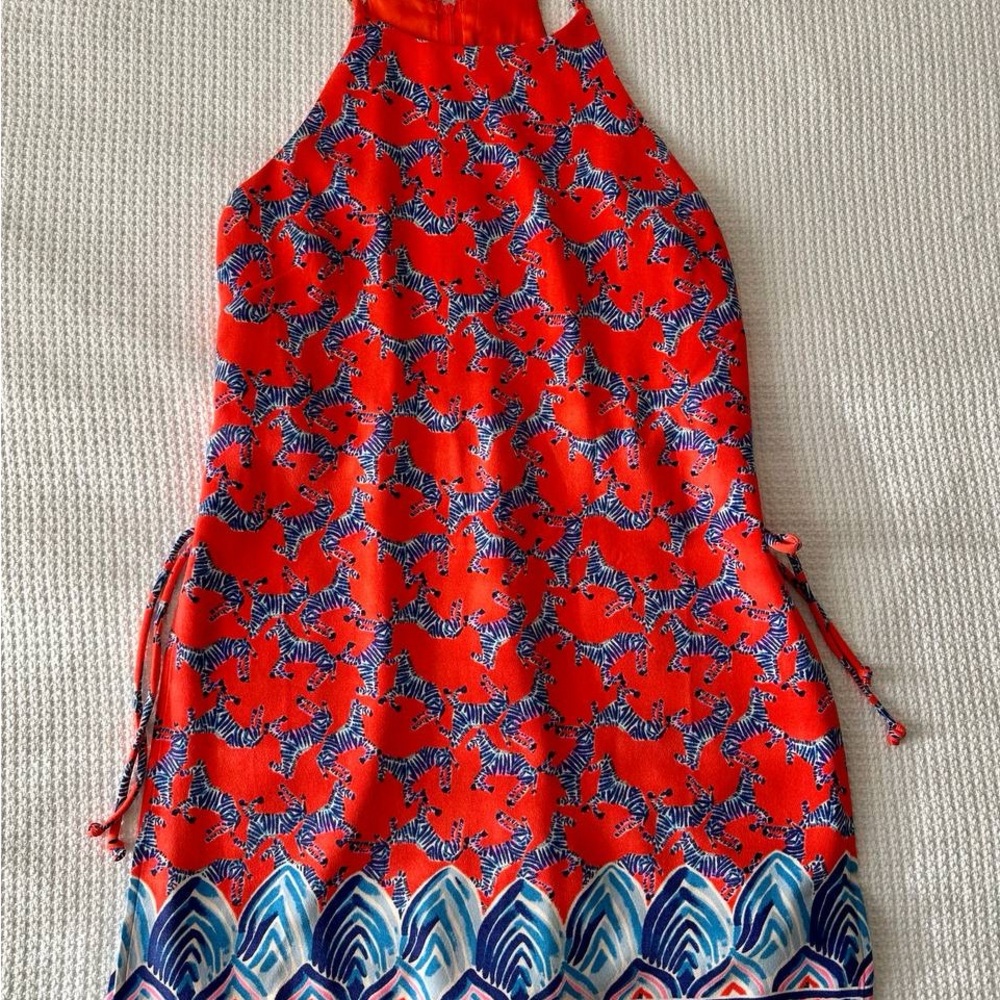 Lilly Pulitzer Pearl Romper Coral Heebee Zeebees (size:8) - Picture 5 of 7